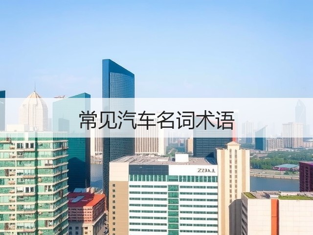 常见汽车名词术语(图3) 常见汽车名词术语(图3)