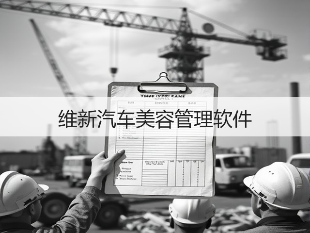 维新汽车美容管理软件(图1)
