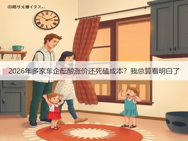 2026年多家车企酝酿涨价还死磕成本?我总算看明白了(图3) 2026年多家车企酝酿涨价还死磕成本?我总算看明白了(图3)
