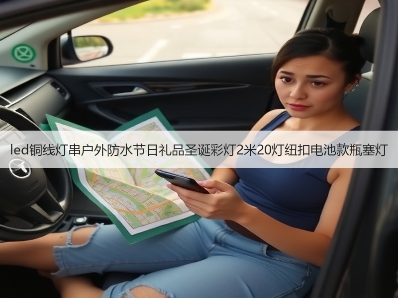 led铜线灯串户外防水节日礼品圣诞彩灯2米20灯纽扣电池款瓶塞灯