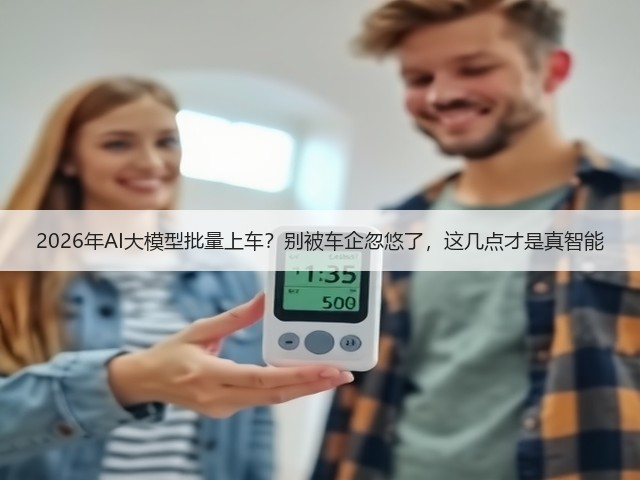 2026年AI大模型批量上车?别被车企忽悠了,这几点才是真智能(图2) 2026年AI大模型批量上车?别被车企忽悠了,这几点才是真智能(图2)