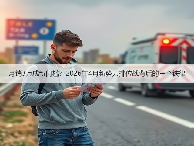月销3万成新门槛?2026年4月新势力排位战背后的三个铁律(图2) 月销3万成新门槛?2026年4月新势力排位战背后的三个铁律(图2)