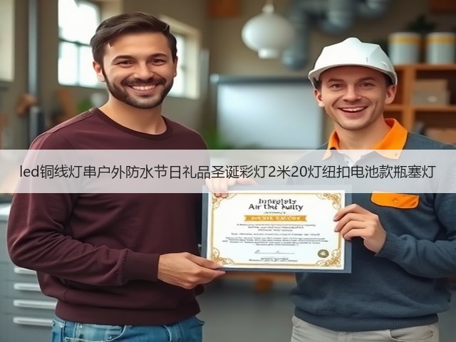 led铜线灯串户外防水节日礼品圣诞彩灯2米20灯纽扣电池款瓶塞灯(图3)