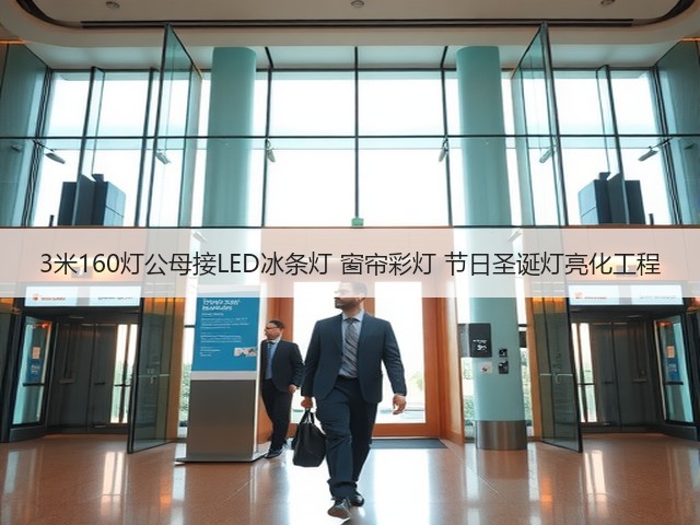 3米160灯公母接LED冰条灯 窗帘彩灯 节日圣诞灯亮化工程(图3) 3米160灯公母接LED冰条灯 窗帘彩灯 节日圣诞灯亮化工程(图3)