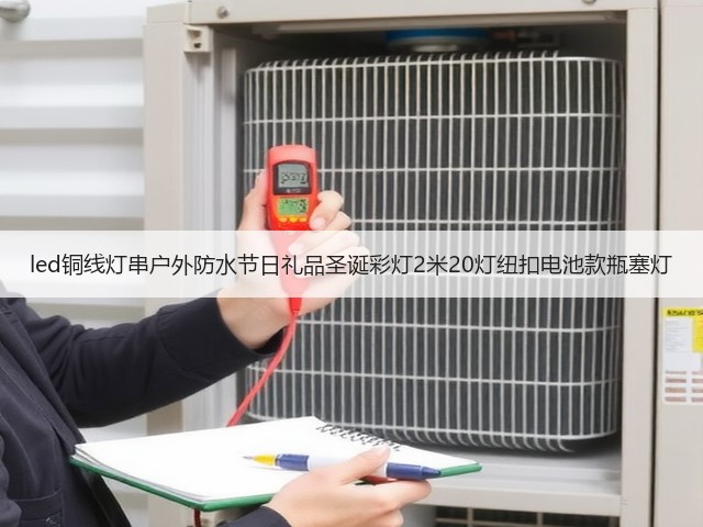 led铜线灯串户外防水节日礼品圣诞彩灯2米20灯纽扣电池款瓶塞灯(图1)