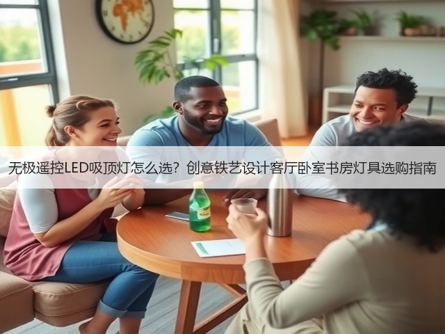 无极遥控LED吸顶灯怎么选?创意铁艺设计客厅卧室书房灯具选购指南(图3) 无极遥控LED吸顶灯怎么选?创意铁艺设计客厅卧室书房灯具选购指南(图3)