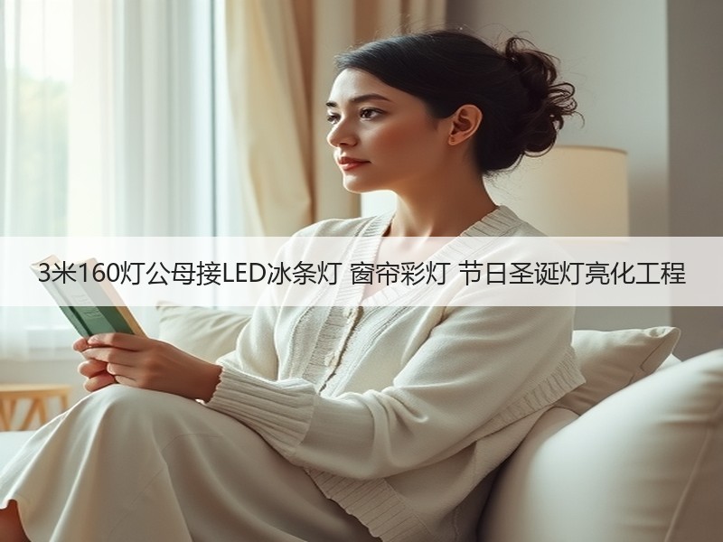 3米160灯公母接LED冰条灯 窗帘彩灯 节日圣诞灯亮化工程