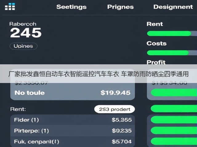 厂家批发鑫恒自动车衣智能遥控汽车车衣 车罩防雨防晒尘四季通用(图2)