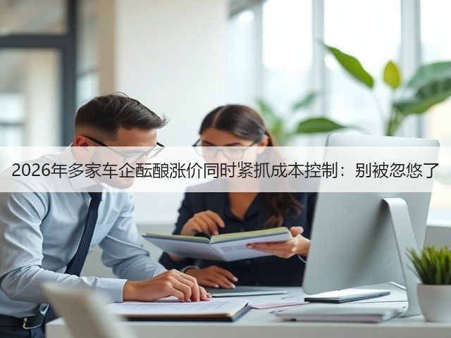 2026年多家车企酝酿涨价同时紧抓成本控制:别被忽悠了(图1) 2026年多家车企酝酿涨价同时紧抓成本控制:别被忽悠了(图1)
