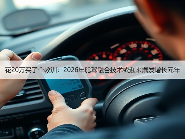花20万买了个教训:2026年舱驾融合技术或迎来爆发增长元年(图1) 花20万买了个教训:2026年舱驾融合技术或迎来爆发增长元年(图1)