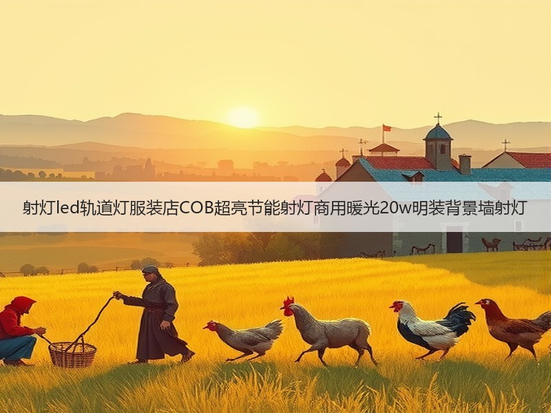 射灯led轨道灯服装店COB超亮节能射灯商用暖光20w明装背景墙射灯