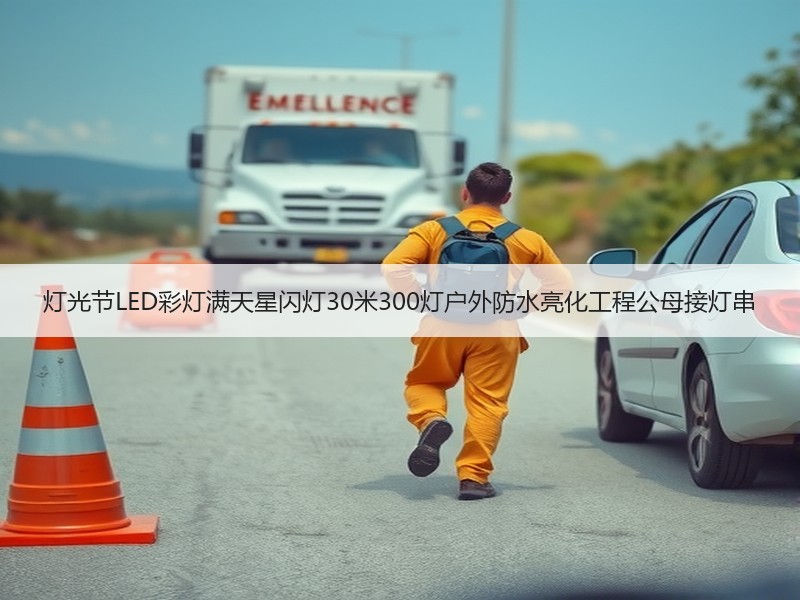 灯光节LED彩灯满天星闪灯30米300灯户外防水亮化工程公母接灯串
