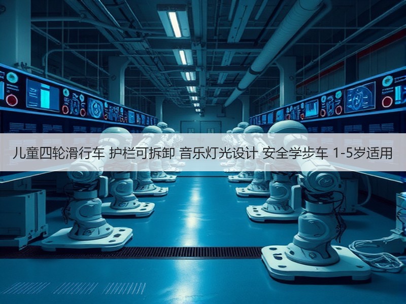 儿童四轮滑行车 护栏可拆卸 音乐灯光设计 安全学步车 1-5岁适用