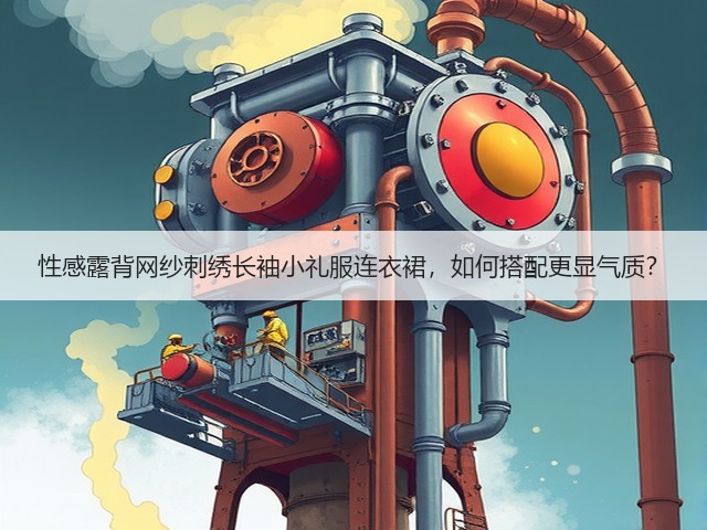 性感露背网纱刺绣长袖小礼服连衣裙，如何搭配更显气质？(图1)