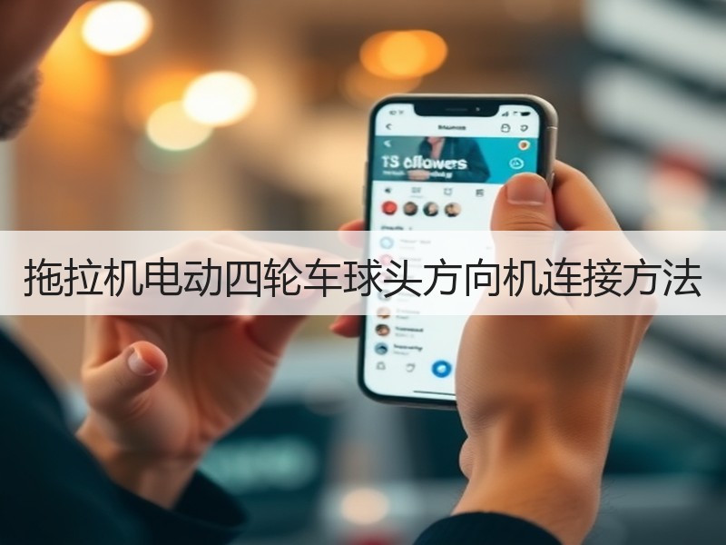 拖拉机电动四轮车球头方向机连接方法
